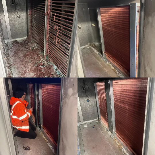 Frost Coil Replacement, Restricted Plantroom Access
