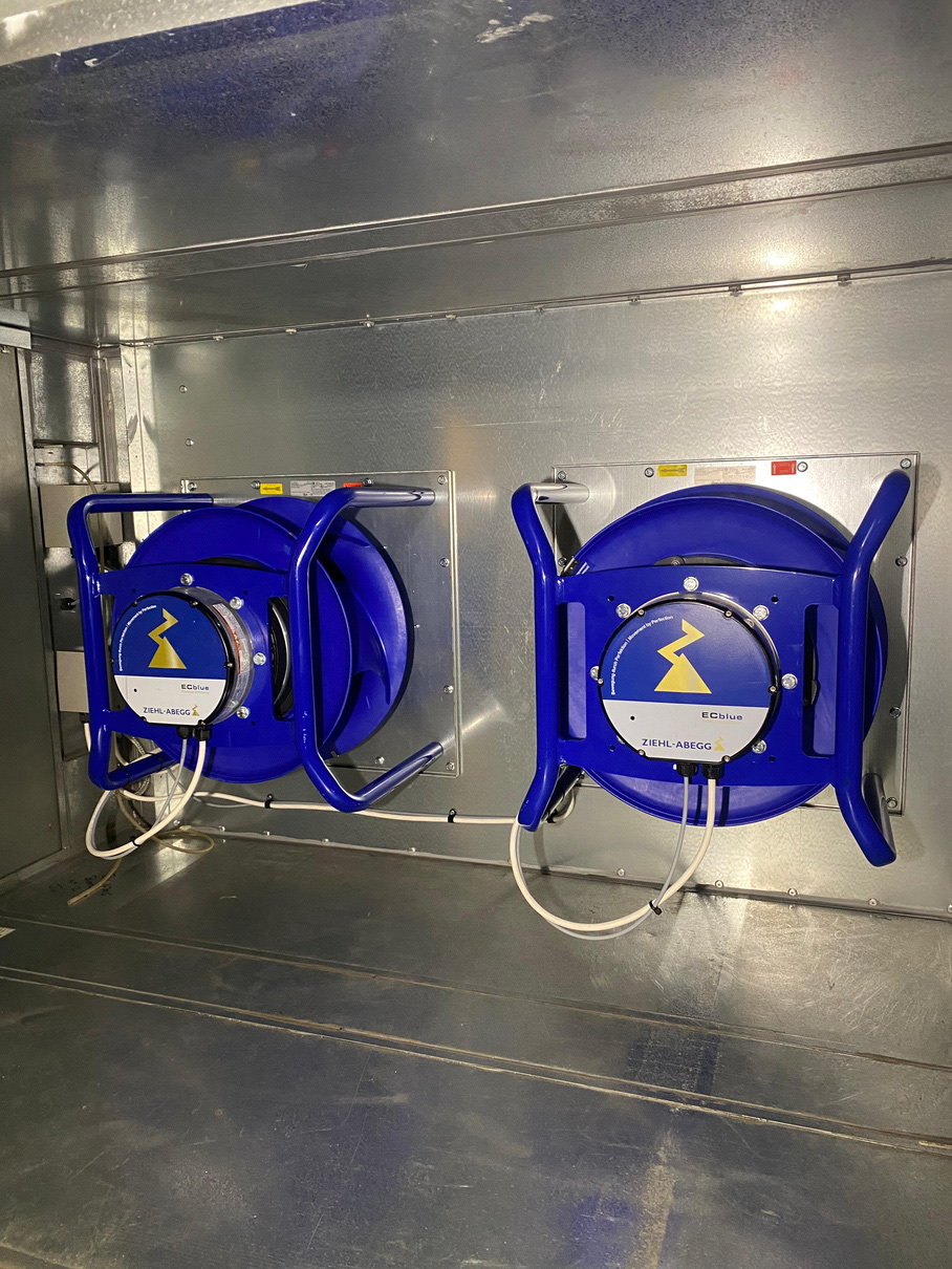 New Ziehl-Abegg EC supply and extract fans installed in operating theatre AHU at Bath private hospital