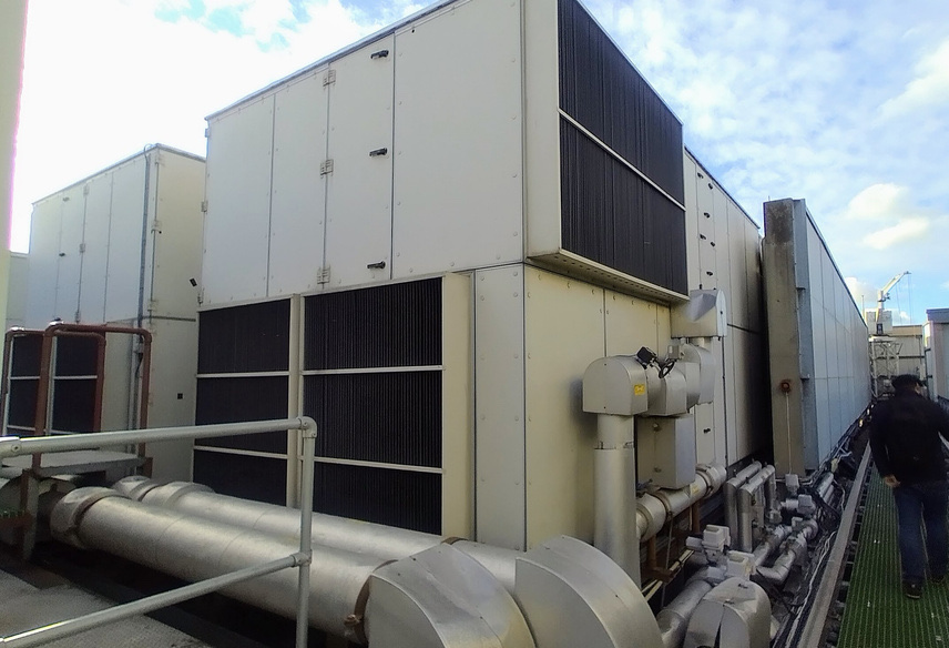 Rooftop AHU equipment at Disney HQ Hammersmith assessed during BVS ventilation survey