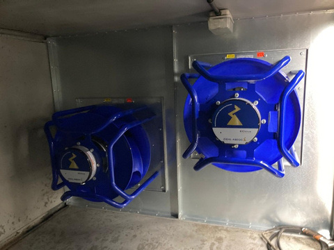New EC fan installed inside AHU at Newton Mearns Shopping Centre rooftop