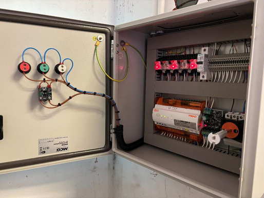 New Trend BMS controller panel installed and wired at ProCook Westfield
