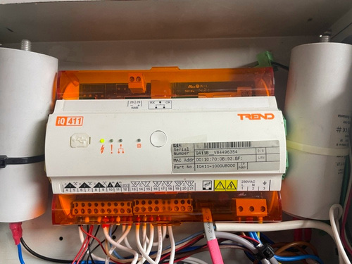 New Trend IQ411 controller installed as part of AHU controls upgrade at Ringwood Leisure