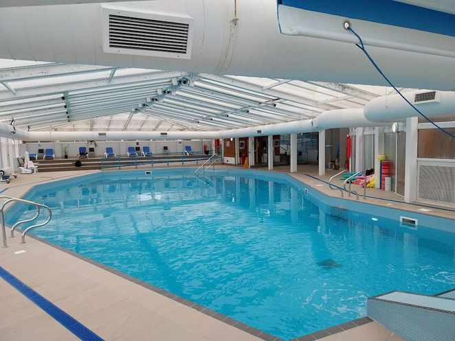 Gunton Hall indoor swimming pool hall served by the new bespoke AHU