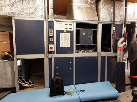 Previous end-of-life AHU at Gunton Hall prior to replacement