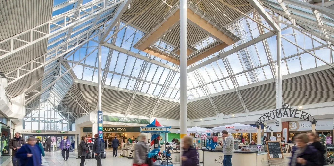 Shopping centre retail environment, BVS ventilation works around trading hours